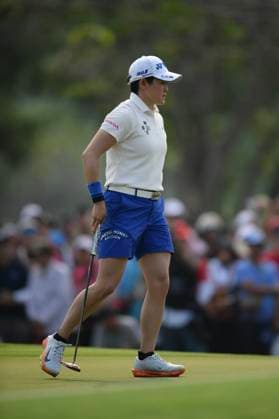 LPGA, Golf Damen Thailand 2025 Akie Iwai of Japan plays her putt shot during round 4 of the Honda LPGA Thailand 2025 at Siam Country Club Old Course in Pattaya, Chonburi, Thailand, on February 23, 2025. Pattaya Chonburi Thailand  Copyright: xVachiraxVachirax originalFilename:kalong-lpgathai250223_npkTz.jpg