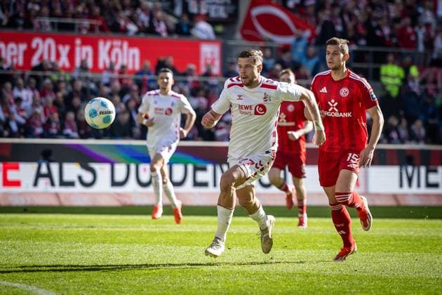 2. Fußball Bundesliga: 1. FC Köln - Fortuna Düsseldorf, 23.02.2025 Imad Rondic (1. FC Köln, 27); Köln, 23.02.2025 - 1. FC Köln - Fortuna Düsseldorf 23. Spieltag der 2. Fussball-Bundesliga: , 1. FC Köln - Fortuna Düsseldorf in der Rhein-Energie-Stadion in Köln. DFL REGULATIONS PROHIBIT ANY USE OF PHOTOGRAPHS AS IMAGE SEQUENCES AND OR QUASI-VIDEO.