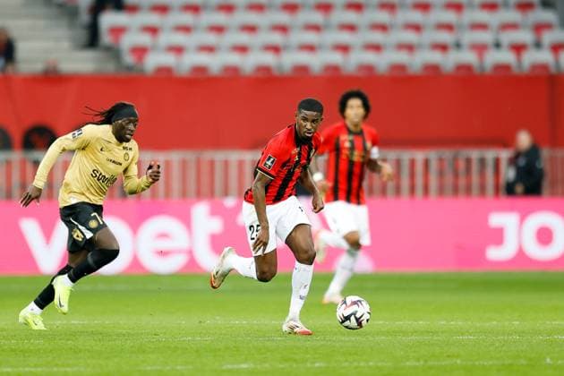OGC Nice v Montpellier Herault SC - Ligue 1 McDonald s 2024 2025 70 Tanguy COULIBALY (mhsc) - 25 Mohamed-Ali CHO (ogcn) during the Ligue 1 McDonald s match between Nice and Montpellier at Allianz Riviera on February 23, 2025 in Nice, France. Nice France  Copyright: xFEPx 776286729