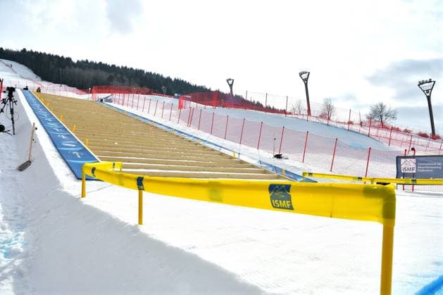 View of Ascent on Foot during ISMF World Cup - Ski Mountaineering, Ski Mountaineering race in Bormio, Italy, February 22 2025  Copyright: xDavidexVaninetti IPAxSportx xipa-agency.netx xx IPA_54513737 IPA_Agency_IPA54513737