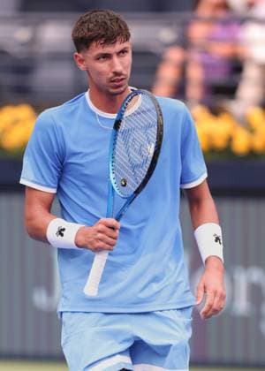 Alexei Popyrin, Dubai Duty Free Tennis Championships, Dubai, U.A.E. Tennis - Dubai Tennis Championships 2025 - ATP, Tennis Herren - Dubai Duty Free Tennis Stadium - Dubai - - United Arab Emirates - 24 February 2025. Copyright: xJuergenxHasenkopfx