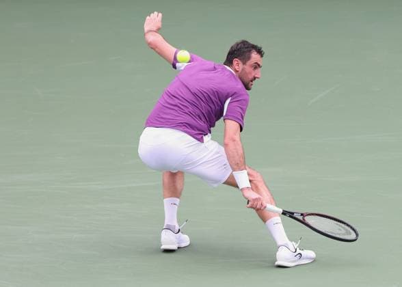 Marin Cilic (CRO), Dubai Duty Free Tennis Championships, Dubai, U.A.E. Tennis - Dubai Tennis Championships 2025 - ATP, Tennis Herren - Dubai Duty Free Tennis Stadium - Dubai - - United Arab Emirates - 25 February 2025. Copyright: xJuergenxHasenkopfx