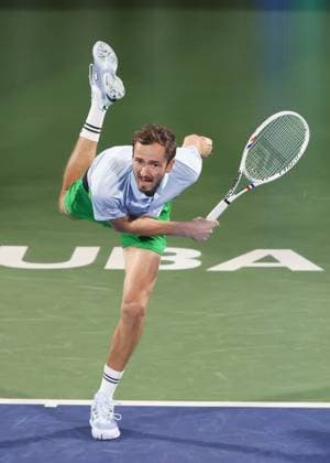 Daniil Medvedev, Dubai Duty Free Tennis Championships, Dubai, U.A.E. Tennis - Dubai Tennis Championships 2025 - ATP, Tennis Herren 500 - Dubai Duty Free Tennis Stadium - Dubai - - United Arab Emirates - 25 February 2025. Copyright: xJuergenxHasenkopfx