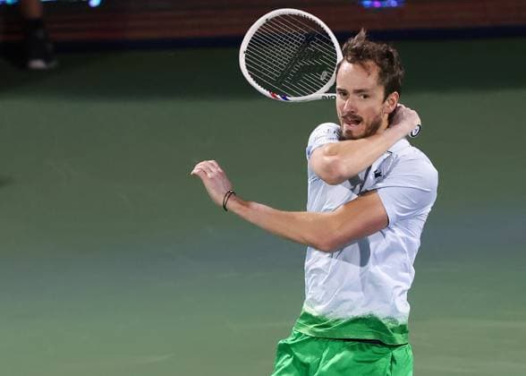Daniil Medvedev, Dubai Duty Free Tennis Championships, Dubai, U.A.E. Tennis - Dubai Tennis Championships 2025 - ATP, Tennis Herren 500 - Dubai Duty Free Tennis Stadium - Dubai - - United Arab Emirates - 25 February 2025. Copyright: xJuergenxHasenkopfx