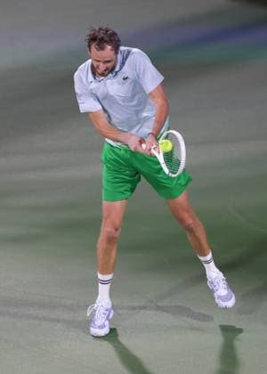 Daniil Medvedev, Dubai Duty Free Tennis Championships, Dubai, U.A.E. Tennis - Dubai Tennis Championships 2025 - ATP, Tennis Herren 500 - Dubai Duty Free Tennis Stadium - Dubai - - United Arab Emirates - 25 February 2025. Copyright: xJuergenxHasenkopfx