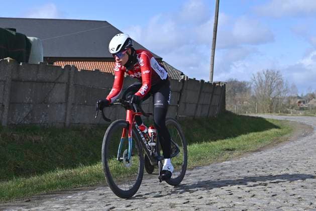 Flanders Classics opening weekend 2025 - training session 26 02 2025 GENT, BELGIUM - FEBRUARY 26 : Dockx Mieke (BEL) of Lotto Cycling Team Ladies pictured during a during a training session ahead of the Flanders Classics opening weekend with Omloop Het Nieuwsblad and Kuurne Brussel Kuurne on February 26, 2025 in Gent, Belgium, 26 02 2025 Gent Belgium  Copyright: xJanxDexMeuleneirx
