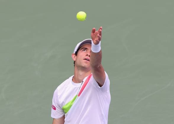 Nuno Borges (POR), Dubai Duty Free Tennis Championships, Dubai, U.A.E. Tennis - Dubai Tennis Championships 2025 - ATP, Tennis Herren 500 - Dubai Duty Free Tennis Stadium - Dubai - - United Arab Emirates - 26 February 2025. Copyright: xJuergenxHasenkopfx