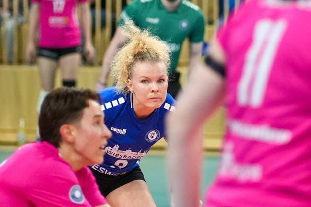 Volleyball - 1. BL Frauen - VC Wiesbaden - USC Münster - 26.02.25, Rene Sain (VCW), -