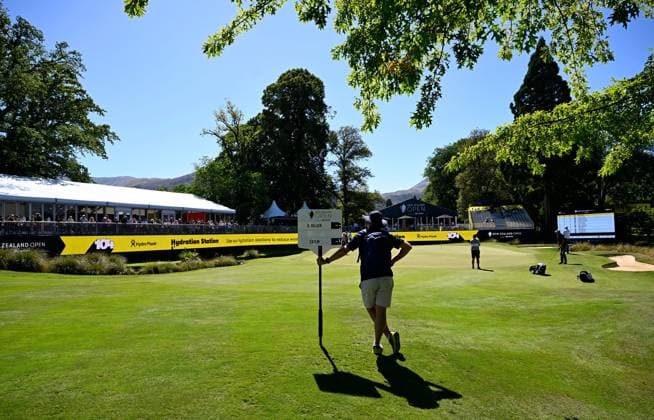 GOLF NEW ZEALAND OPEN, A general view during the first round of the New Zealand Open at Millbrook Resort in Queenstown, New Zealand, Thursday, February 27, 2025. ( NO ARCHIVING, EDITORIAL USE ONLY, NO USE IN BOOKS WITHOUT CONSENT QUEENSTOWN NEW ZEALAND  Copyright: xx 20250227151395061776