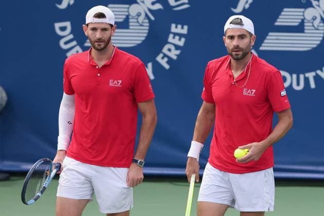 Simone Bolelli und Andrea Vavassori, Herren Doppel, Men s Doubles, Dubai Duty Free Tennis Championships, Dubai, U.A.E. Tennis - Dubai Tennis Championships 2025 - ATP, Tennis Herren 500 - Dubai Duty Free Tennis Stadium - Dubai - - United Arab Emirates - 26 February 2025. Copyright: xJuergenxHasenkopfx