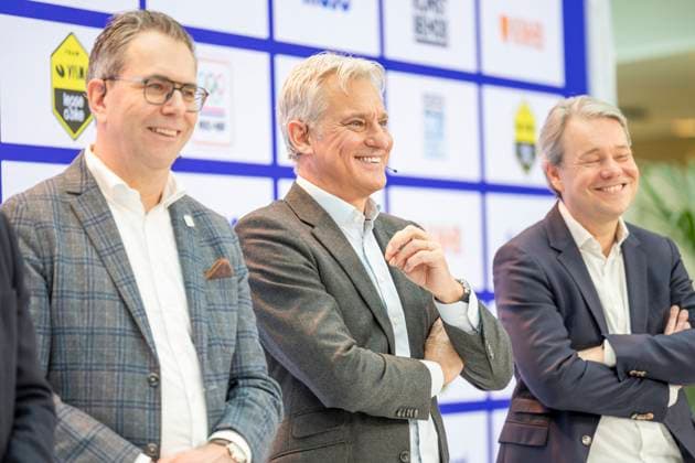 Rabobank new sponsor pressconference UTRECHT, NETHERLANDS - FEBRUARY 27 : Stefaan Decraene CEO of Rabobank during the Rabobank new sponsorship presentation pictured on February 27, 2025 in Utrecht, Netherlands, 27-02-25 Utrecht Netherlands  Copyright: xXavierxPironx