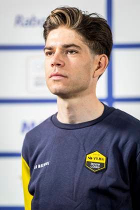 Rabobank new sponsor pressconference UTRECHT, NETHERLANDS - FEBRUARY 27 : Wout Van Aert of Visma Lease a Bike during an interview during the Rabobank new sponsorship presentation pictured on February 27, 2025 in Utrecht, Netherlands, 27-02-25 Utrecht Netherlands  Copyright: xXavierxPironx