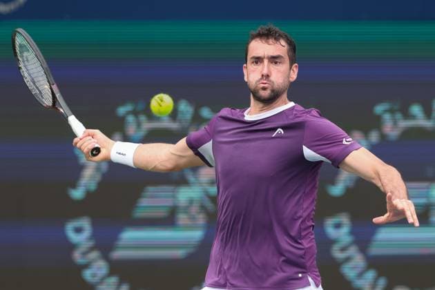 Marin Cilic (CRO), Dubai Duty Free Tennis Championships, Dubai, U.A.E. Tennis - Dubai Tennis Championships 2025 - ATP, Tennis Herren 500 - Dubai Duty Free Tennis Stadium - Dubai - - United Arab Emirates - 27 February 2025. Copyright: xJuergenxHasenkopfx