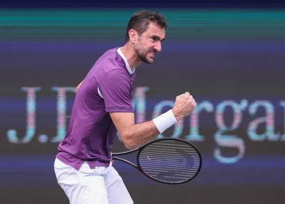 Marin Cilic (CRO) macht die Faust und jubelt,Jubel, Freude,Emotion, Dubai Duty Free Tennis Championships, Dubai, U.A.E. Copyright: xJuergenxHasenkopfx