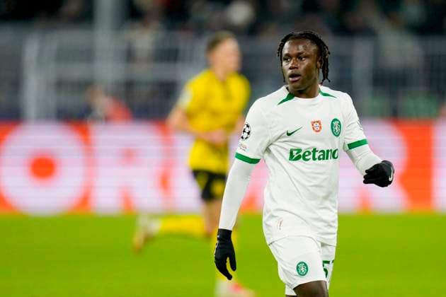 Geovany Quenda (Sporting Lissabon) looks on during the UEFA Champions League 2024 25 League Knockout Play-off Second Leg match between Borussia Dortmund and Sporting Clube de Portugal at Signal Iduna Park on February 19, 2025 in Dortmund, Germany.