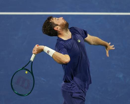 Quentin Halys, Dubai Duty Free Tennis Championships, Dubai, U.A.E. Tennis - Dubai Tennis Championships 2025 - ATP, Tennis Herren 500 - Dubai Duty Free Tennis Stadium - Dubai - - United Arab Emirates - 27 February 2025. Copyright: xJuergenxHasenkopfx