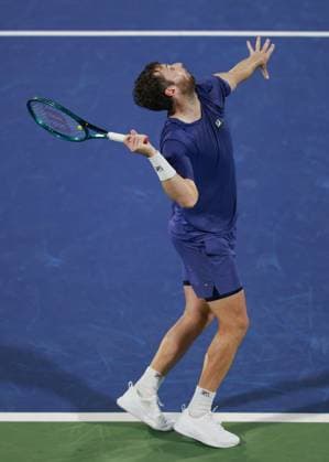 Quentin Halys, Dubai Duty Free Tennis Championships, Dubai, U.A.E. Tennis - Dubai Tennis Championships 2025 - ATP, Tennis Herren 500 - Dubai Duty Free Tennis Stadium - Dubai - - United Arab Emirates - 27 February 2025. Copyright: xJuergenxHasenkopfx