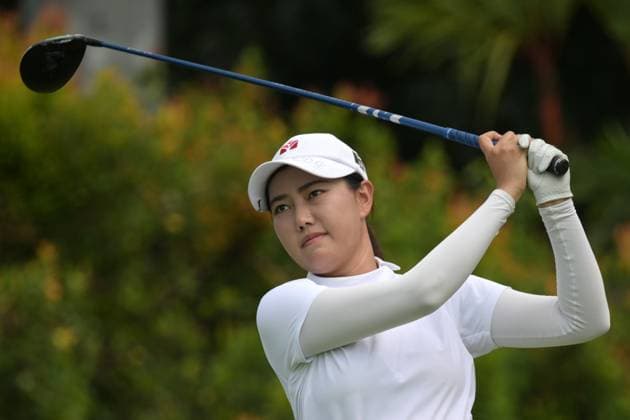(250228) -- SINGAPORE, Feb. 28, 2025 -- Wang Xinying of China tees off during the second round of the HSBC Women s Golf World Championship, WM, Weltmeisterschaft held in Singapore s Sentosa Golf Club on Feb. 28, 2025. (Photo by Xinhua) (SP)SINGAPORE-GOLF-WOMEN S WORLD CHAMPIONSHIP ThenxChihxWey 