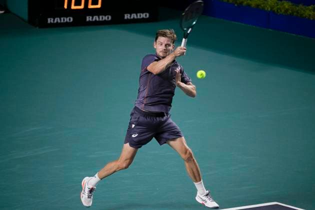 (250228) -- ACAPULCO, Feb. 28, 2025 -- David Goffin of Belgium hits a return during the singles quarterfinal match against Nakashima Brandon of the United States at the 2025 ATP, Tennis Herren Mexican Open tennis tournament in Acapulco, Mexico, Feb. 27, 2025. ) (SP)MEXICO-ACAPULCO-TENNIS-ATP-MEXICAN OPEN-SINGLES-QUARTERFINAL LixMengxin 