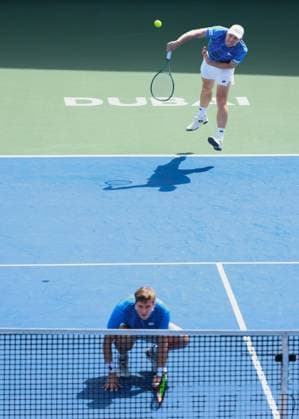 Harri Heliovaara (Kappe) und Henry Patten, Herren Doppel, Men s Doubles, Dubai Duty Free Tennis Championships, Dubai, U.A.E. Tennis - Dubai Tennis Championships 2025 - ATP, Tennis Herren 500 - Dubai Duty Free Tennis Stadium - Dubai - - United Arab Emirates - 28 February 2025. Copyright: xJuergenxHasenkopfx