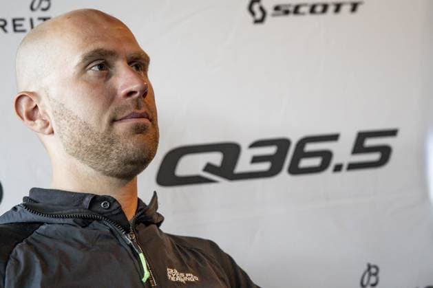 Belgian Frederik Frison of Q36.5 Pro Cycling Teampictured during a press conference, PK, Pressekonferenz of Q36.5 Pro Cycling Team, Friday 28 February 2025, in Waregem, ahead of this weekend s one-day cycling race Omloop Het Nieuwsblad, opening race of the Flemish classic one day races season. DAVIDxPINTENS  x113663968x