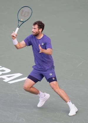 Quentin Halys, Dubai Duty Free Tennis Championships, Dubai, U.A.E. Tennis - Dubai Tennis Championships 2025 - ATP, Tennis Herren 500 - Dubai Duty Free Tennis Stadium - Dubai - - United Arab Emirates - 28 February 2025. Copyright: xJuergenxHasenkopfx