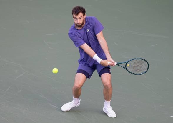 Quentin Halys, Dubai Duty Free Tennis Championships, Dubai, U.A.E. Tennis - Dubai Tennis Championships 2025 - ATP, Tennis Herren 500 - Dubai Duty Free Tennis Stadium - Dubai - - United Arab Emirates - 28 February 2025. Copyright: xJuergenxHasenkopfx