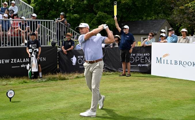 GOLF NEW ZEALAND OPEN, Australia s James Marchesani during round three of the New Zealand Open at Millbrook Resort in Queenstown, New Zealand, Saturday, March 1, 2025. ( NO ARCHIVING, EDITORIAL USE ONLY, NO USE IN BOOKS WITHOUT CONSENT QUEENSTOWN NEW ZEALAND  Copyright: xx 20250301122726259482