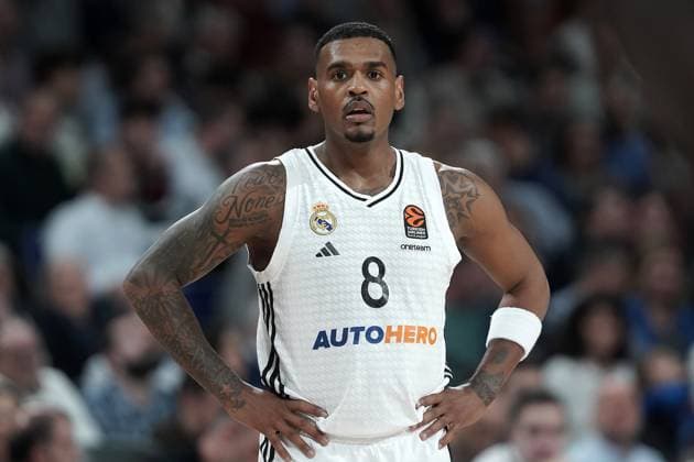 Real Madrid s Xavier Rathan-Mayes during Euroleague match. February 27, 2025. (2025022896)