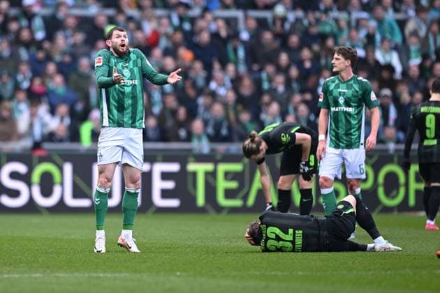 01.03.2025, Fussball, Bundesliga, 24. Spieltag Saison 2024 2025, SV Werder Bremen - VfL Wolfsburg, Oliver Burke (SV Werder Bremen) xRHR-FOTO TKx Copyright: RHR-FOTOx RHR-FOTO TK