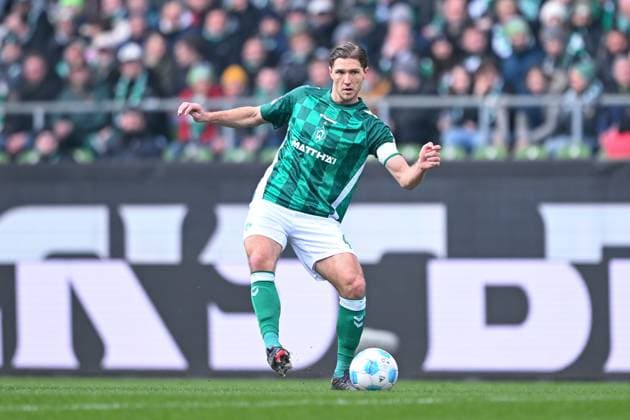 01.03.2025, Fussball, Bundesliga, 24. Spieltag Saison 2024 2025, SV Werder Bremen - VfL Wolfsburg, Niklas Stark (SV Werder Bremen) xRHR-FOTO TKx Copyright: RHR-FOTOx RHR-FOTO TK