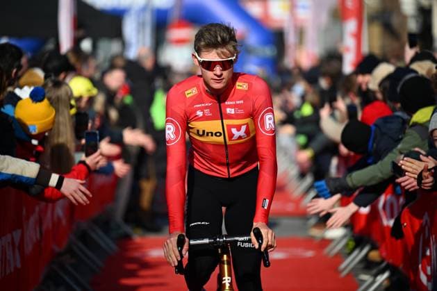Kuurne - Brussel - Kuurne 2025 cycling race KUURNE, BELGIUM - MARCH 02 : Resell Erik Nordsaeter (NOR) of Uno-X Mobility before the start of the race during the Men Elite UCI 1.Pro 77th Kuurne - Brussel - Kuurne cycling race of 203 kms with start in Kortrijk and finish in Kuurne on March 02, 2025 in Kuurne, Belgium, 02 03 2025 ( Motordriver Kenny Verfaillie & Kuurne Belgium  Copyright: xTomasxSiskx