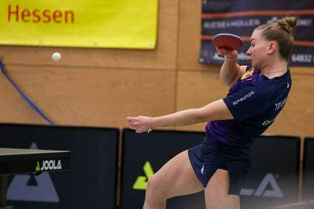 2025.03.01 Tischtennis Damen 1. Bundesliga TSV 1909 Langstadt - TTC 1946 Weinheim v.l., Chantal Mantz (TSV Langstadt Tischtennis Damen 1.Bundesliga) in in aktion, in action,