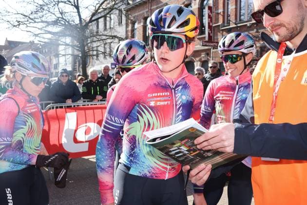 Fenix Omloop van het Hageland AARSCHOT TIELT - WINGE, Belgium 02 03 2025 Zoë Backstedt , Canyon Sram pictured during the Fenix Omloop van het Hageland on 02 March 2025 ( Picture by Gianni Barbieux Photo News ).  Copyright: xGiannixBarbieuxx