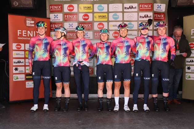 Fenix Omloop van het Hageland AARSCHOT TIELT - WINGE, Belgium 02 03 2025 Canyon Sram pictured during the Fenix Omloop van het Hageland on 02 March 2025 ( Picture by Gianni Barbieux Photo News ).  Copyright: xGiannixBarbieuxx