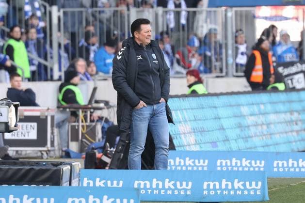 02.03.2025, xgox, Fussball 2. Bundesliga, 1. FC Magdeburg - SV Darmstadt 98 emspor, v.l. Christian Titz (Magdeburg, Trainer) (DFL DFB REGULATIONS PROHIBIT ANY USE OF PHOTOGRAPHS as IMAGE SEQUENCES and or QUASI-VIDEO) Magdeburg