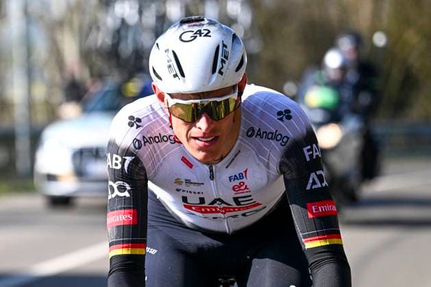Kuurne - Brussel - Kuurne 2025 cycling race KUURNE, BELGIUM - MARCH 02 : Politt Nils (GER) of UAE Team Emirates - XRG in action during the Men Elite UCI 1.Pro 77th Kuurne - Brussel - Kuurne cycling race of 203 kms with start in Kortrijk and finish in Kuurne on March 02, 2025 in Kuurne, Belgium, 02 03 2025 ( Motordriver Kenny Verfaillie & Kuurne Belgium  Copyright: xTomasxSiskx