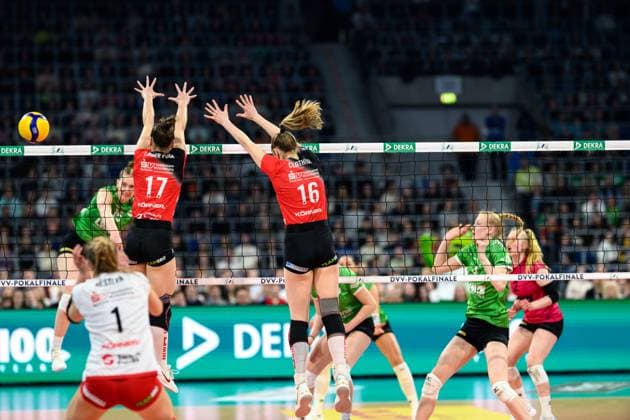 DVV Pokalfinale 2025 in der SAP Arena,. Mannheim Copyright: HMBxMedia JonasxDinger