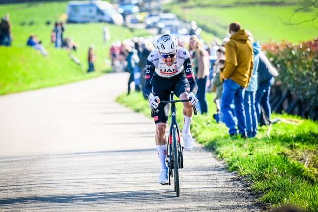 Belgian Tim Wellens of UAE Team Emirates pictured in action during the Kuurne-Brussels-Kuurne one day cycling race, 196,9 km from Kuurne to Kuurne via Brussels, Sunday 02 March 2025. DIRKxWAEM  x114011143x