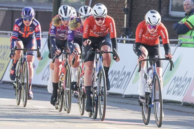 Fenix Omloop van het Hageland AARSCHOT TIELT - WINGE, Belgium 02 03 2025 Puck Pieterse, Fenix-Deceuninck pictured during the Fenix Omloop van het Hageland on 02 March 2025 ( Picture by Gianni Barbieux Photo News ).  Copyright: xGiannixBarbieuxx