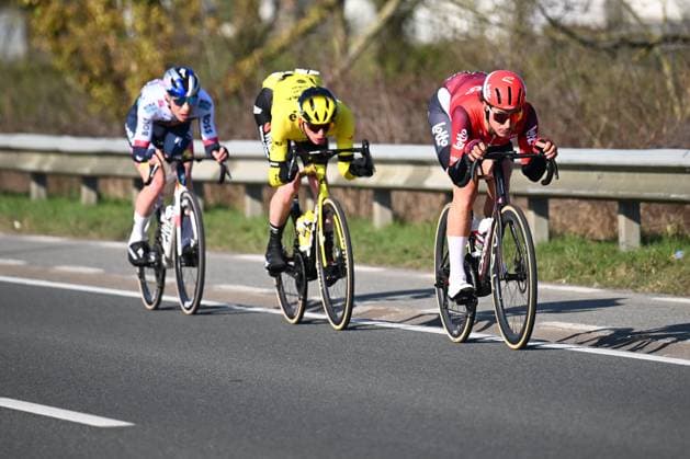 Kuurne - Brussel - Kuurne 2025 cycling race KUURNE, BELGIUM - MARCH 02 : Rider of Team Visma Lease A Bike, Lotto in action during the Men Elite UCI 1.Pro 77th Kuurne - Brussel - Kuurne cycling race of 203 kms with start in Kortrijk and finish in Kuurne on March 02, 2025 in Kuurne, Belgium, 02 03 2025 ( Motordriver Kenny Verfaillie & Kuurne Belgium  Copyright: xTomasxSiskx