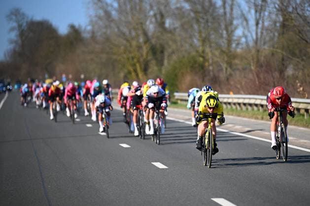 Kuurne - Brussel - Kuurne 2025 cycling race KUURNE, BELGIUM - MARCH 02 : Rider of Team Visma Lease A Bike, Lotto in action during the Men Elite UCI 1.Pro 77th Kuurne - Brussel - Kuurne cycling race of 203 kms with start in Kortrijk and finish in Kuurne on March 02, 2025 in Kuurne, Belgium, 02 03 2025 ( Motordriver Kenny Verfaillie & Kuurne Belgium  Copyright: xTomasxSiskx