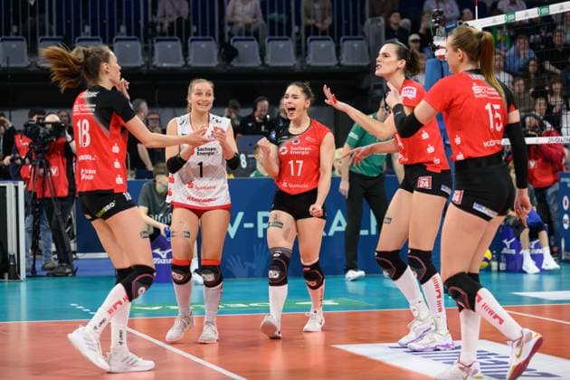 RECORD DATE NOT STATED Dresdner SC 1898; DVV Pokalfinale 2025 Frauen, Manheim am 02.03.2025 Copyright: xBEAUTIFULxSPORTS PeterxWeberx