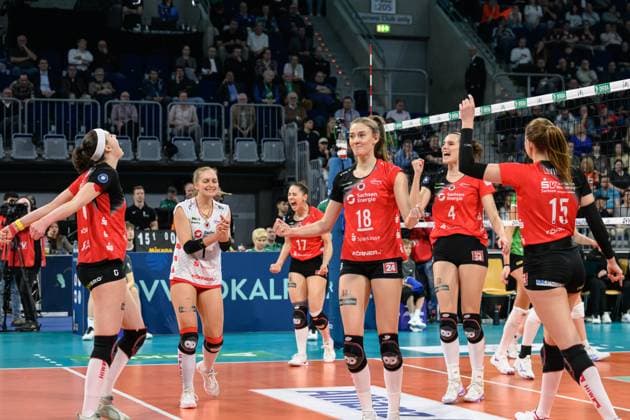 RECORD DATE NOT STATED Dresdner SC 1898; DVV Pokalfinale 2025 Frauen, Manheim am 02.03.2025 Copyright: xBEAUTIFULxSPORTS PeterxWeberx