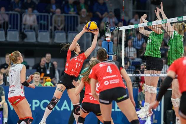 RECORD DATE NOT STATED Lorena Lorber Fijok (Nr. 17, Außenangriff, Dresdner SC 1898); DVV Pokalfinale 2025 Frauen, Manheim am 02.03.2025 Copyright: xBEAUTIFULxSPORTS PeterxWeberx