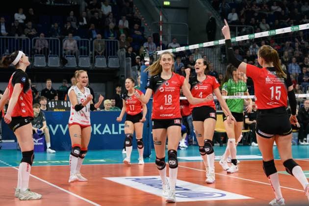 RECORD DATE NOT STATED Sarah Straube (Nr. 18, Zuspiel, Dresdner SC 1898); DVV Pokalfinale 2025 Frauen, Manheim am 02.03.2025 Copyright: xBEAUTIFULxSPORTS PeterxWeberx