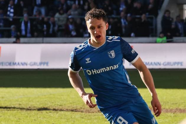 Torjubel - Torschütze Martijn Kaars (1. FC Magdeburg,9) trifft zum 4-1 - 2. Fußball Bundesliga Saison 2024-2025 1. FC Magdeburg vs. SV Darmstadt 98 in der Avnet Arena in Magdeburg - Aktion,Fußball,Mann,Männer,Deutschland,02.03.2025