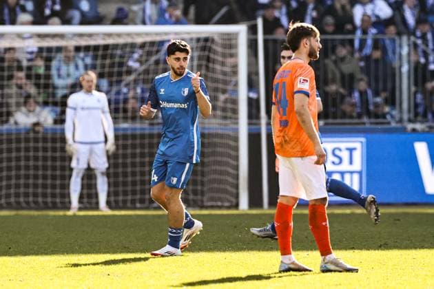 Torjubel - Torschütze Abu-Bekir Ömer El-Zein (1. FC Magdeburg,14) trifft zum 3-1 - 2. Fußball Bundesliga Saison 2024-2025 1. FC Magdeburg vs. SV Darmstadt 98 in der Avnet Arena in Magdeburg - Aktion,Fußball,Mann,Männer,Deutschland,02.03.2025