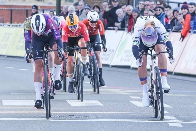 Fenix Omloop van het Hageland AARSCHOT TIELT - WINGE, Belgium 02 03 2025 Winner Femke Gerritse, SD Worx-Protime pictured during the Fenix Omloop van het Hageland on 02 March 2025 ( Picture by Gianni Barbieux Photo News ).  Copyright: xGiannixBarbieuxx