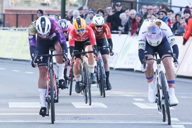 Fenix Omloop van het Hageland AARSCHOT TIELT - WINGE, Belgium 02 03 2025 Winner Femke Gerritse, SD Worx-Protime pictured during the Fenix Omloop van het Hageland on 02 March 2025 ( Picture by Gianni Barbieux Photo News ).  Copyright: xGiannixBarbieuxx